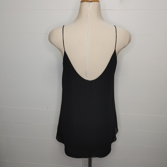 Reiss Black Layered Spaghetti Strap Top Size 4 - Picture 7 of 12